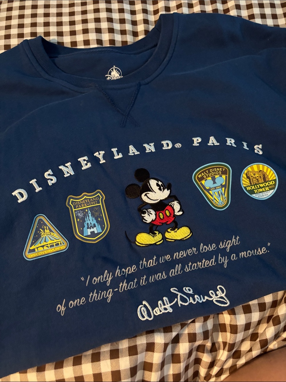 Disneyland Paris Adult Navy Mickey Mouse Sweatshirt